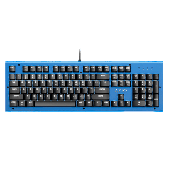 Teclado Azio Mk-Hue-Bu  Azul Mecánico Led Blanca  Switch Outemu Marron