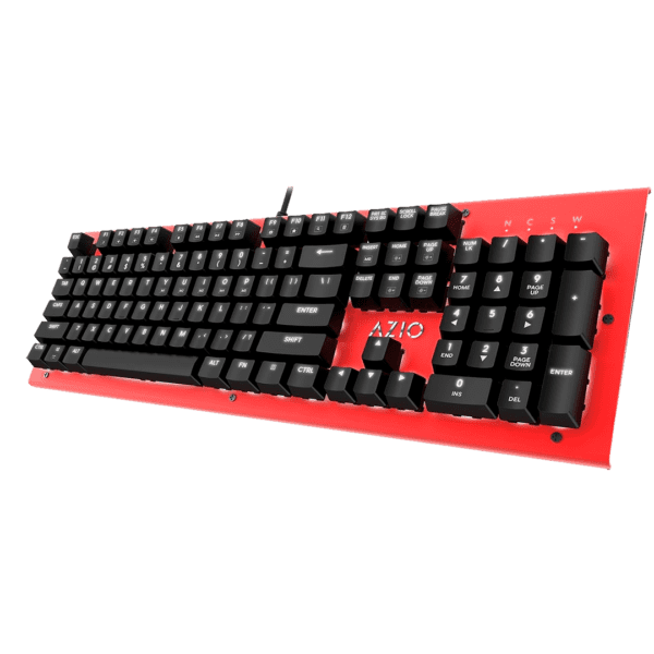 Teclado Azio Mk-Hue-Rd  Rojo Mecánico Led Blanca  Switch Outemu Marron - Image 2