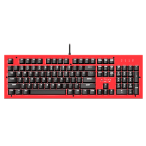 Teclado Azio Mk-Hue-Rd  Rojo Mecánico Led Blanca  Switch Outemu Marron