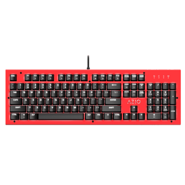 Teclado Azio Mk-Hue-Rd  Rojo Mecánico Led Blanca  Switch Outemu Marron