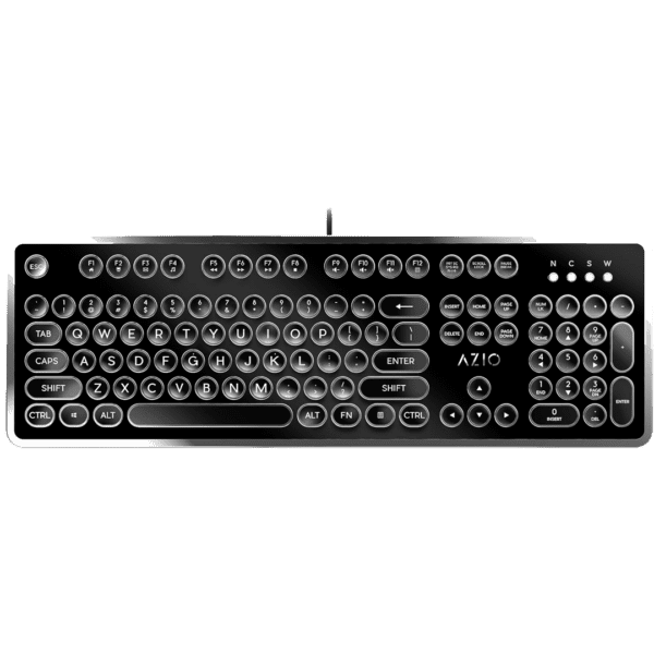 Teclado Azio Mk-Retro-01 Mecánico Diseño Retro Negro Switch Azul - Image 5