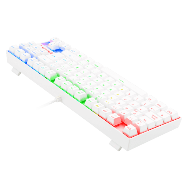 Teclado Redragon K552W Kumara Rgb Blanco Mecánico Español Switch Azul - Image 2