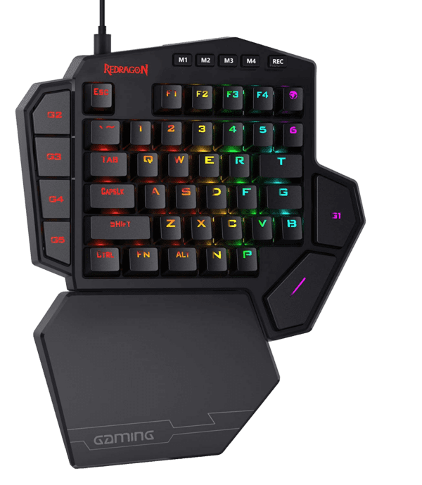 Teclado Redragon K585 Diti Rgb Mecánico Ingles Switch Marrón
