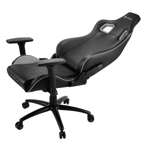 Silla Sharkoon Elbrus 2 De Acero Y Cuero Sintetico, Negro/Gris - Image 4