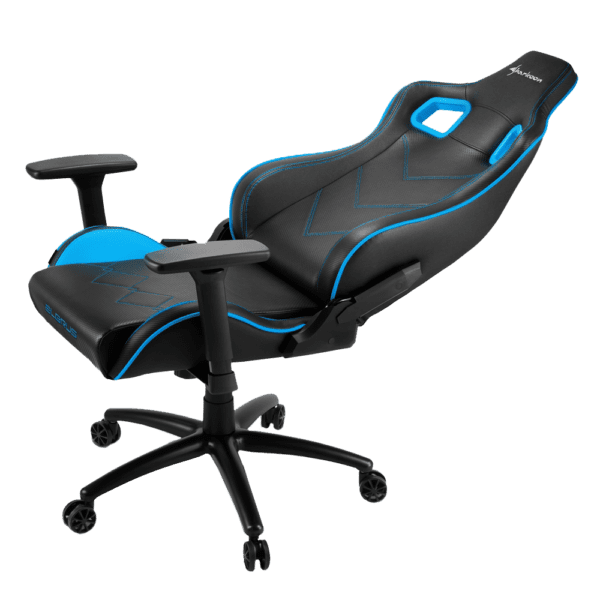 Silla Sharkoon Elbrus 2 De Acero Y Cuero Sintetico, Negro/Azul - Image 3