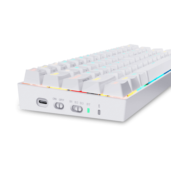 Teclado Redragon K530W Draconic Rgb  Blanco Mecánico Switch Marrón - Image 2