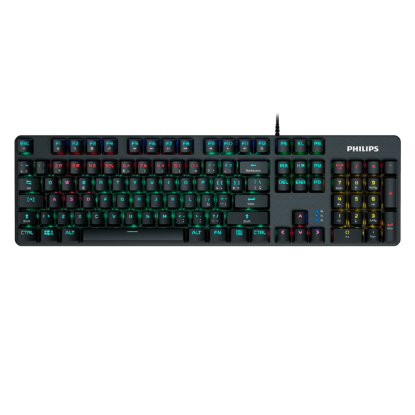 Teclado Philips G401 Mecánico Usb  Español Switch Azul