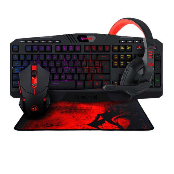 Combo Redragon S101-Ba-2-Sp Teclado + Audifono + Mouse + Pad Mouse