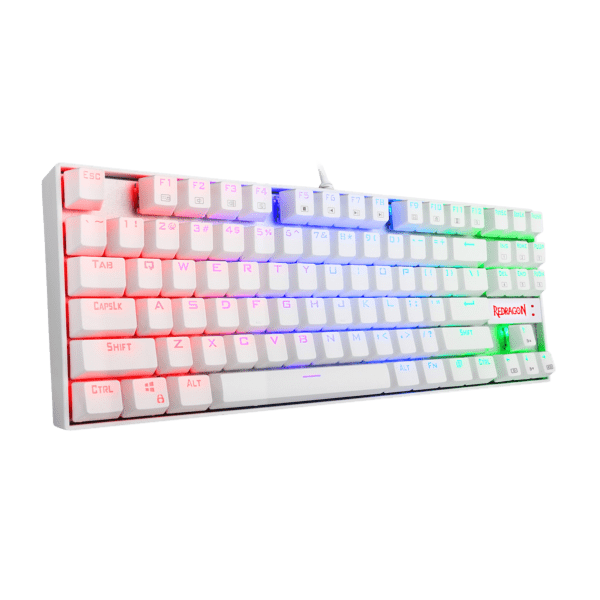 Teclado Redragon K552W Kumara Rgb Blanco Mecánico Español Switch Rojo - Image 2