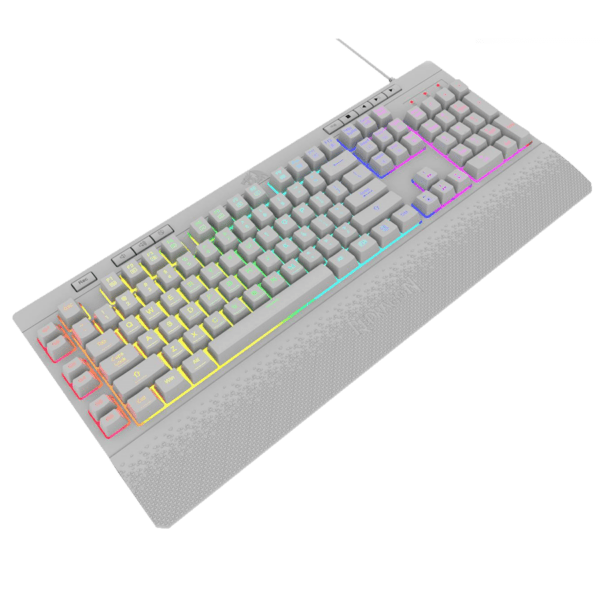 Teclado Redragon K512W Shiva Rgb Blanco Membrana  Usb Español