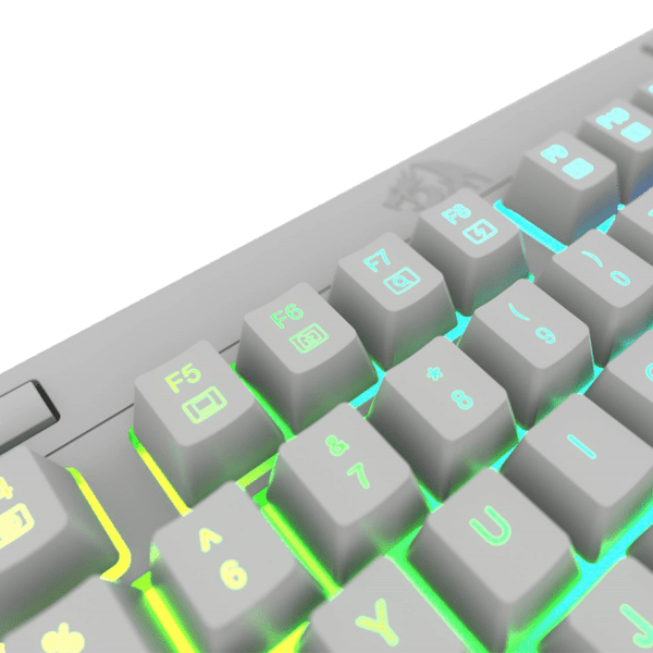 Teclado Redragon K512W Shiva Rgb Blanco Membrana  Usb Español - Image 3