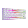 Teclado T-Dagger Bora Rgb  Blanco Mecánico Usb Español Switch Azul