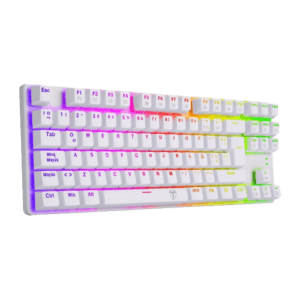 Teclado T-Dagger Bora Rgb  Blanco Mecánico Usb Español Switch Azul