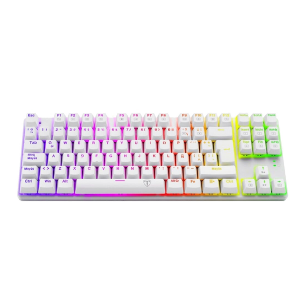 Teclado T-Dagger Bora Rgb  Blanco Mecánico Usb Español Switch Azul - Image 3