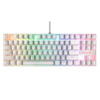Teclado Redragon K552W Kumara Blanco Mecánico Arcoiris Español Switch Rojo