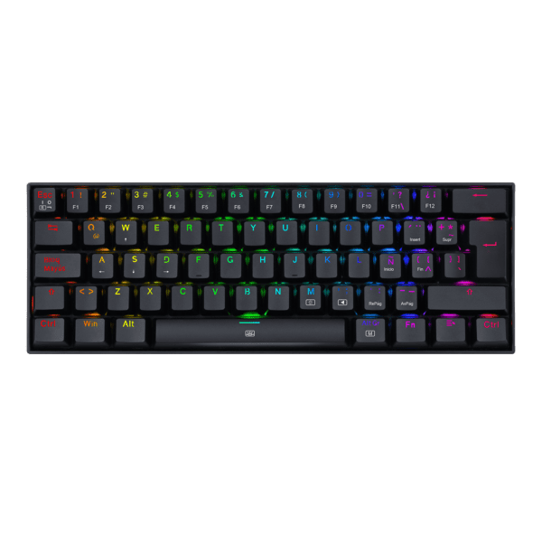 Teclado Redragon K630 Dragonborn Negro Mecánico Led Roja  Switch Café
