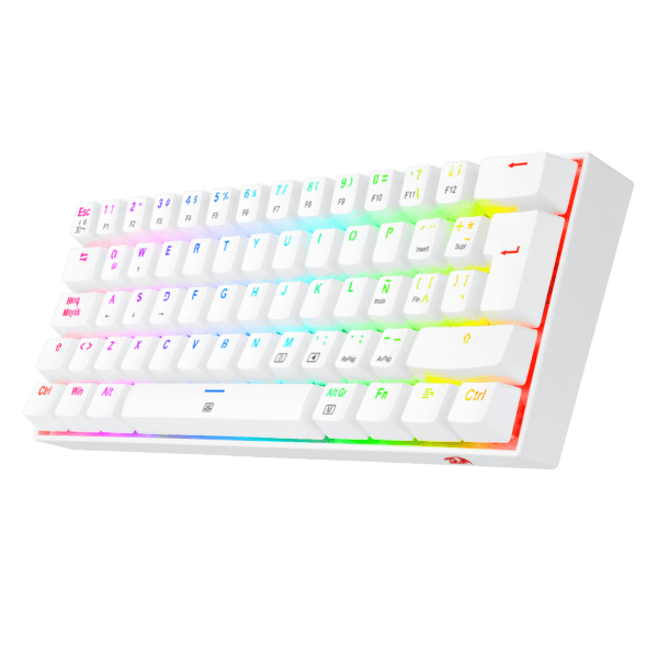 Teclado Redragon K630W Dragonborn Blanco Mecánico Led Roja  Switch Café - Image 2