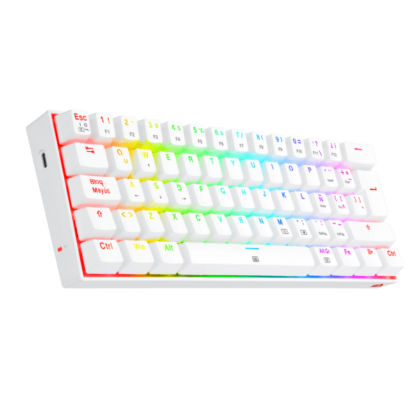Teclado Redragon K630W Dragonborn Blanco Mecánico Led Roja  Switch Café - Image 3