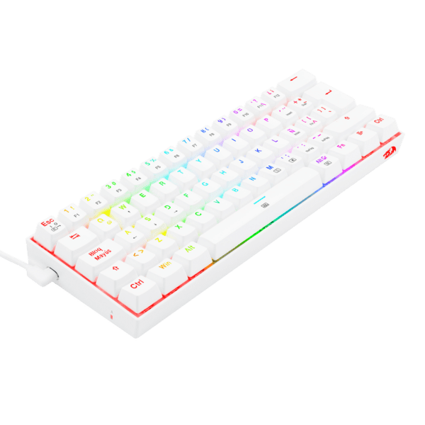 Teclado Redragon K630W Dragonborn Blanco Mecánico Led Roja  Switch Café - Image 4