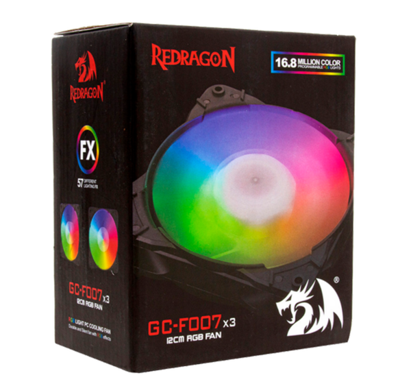 Ventilador Redragon Gc-F007 Rgb 120 Mm + Control