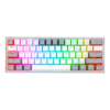 Teclado Redragon K616 Fizz Pro Blanco/Gris Rgb Mecánico  Inalámbrico Ingles Switch Rojo