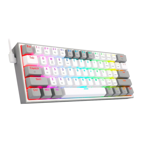 Teclado Redragon K616 Fizz Pro Blanco/Gris Rgb Mecánico  Inalámbrico Ingles Switch Rojo - Image 2
