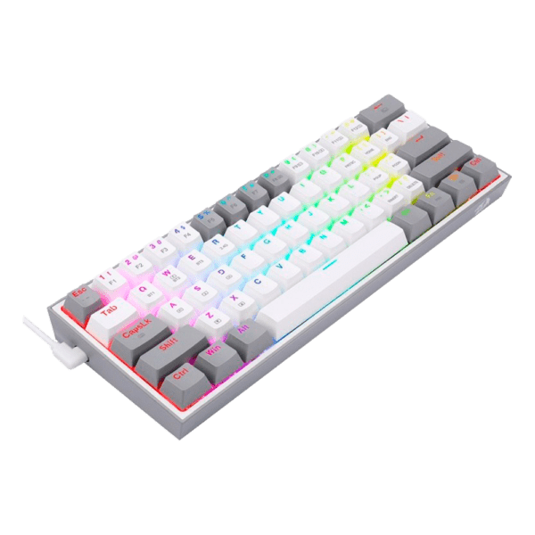 Teclado Redragon K616 Fizz Pro Blanco/Gris Rgb Mecánico  Inalámbrico Ingles Switch Rojo - Image 3