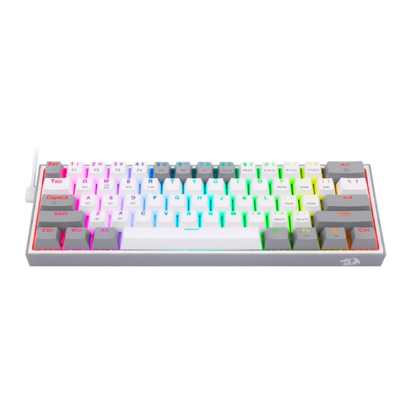 Teclado Redragon K616 Fizz Pro Blanco/Gris Rgb Mecánico  Inalámbrico Ingles Switch Rojo - Image 4