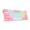 Teclado Redragon K616 Fizz Pro Rgb Blanco/Rosa Mecánico  Inalámbrico Ingles  Switch Rojo - Image 2