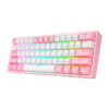 Teclado Redragon K616 Fizz Pro Rgb Blanco/Rosa Mecánico  Inalámbrico Ingles  Switch Rojo - Image 3