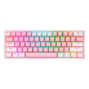 Teclado Redragon K616 Fizz Pro Rgb  Rosa/Blanco Mecánico Inalámbrico Ingles Switch Rojo