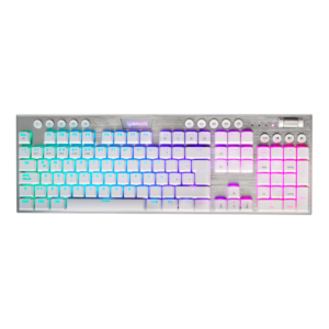 Teclado Redragon  Horus K619W Rgb Blanco Mecánico Usb Español Switch Rojo
