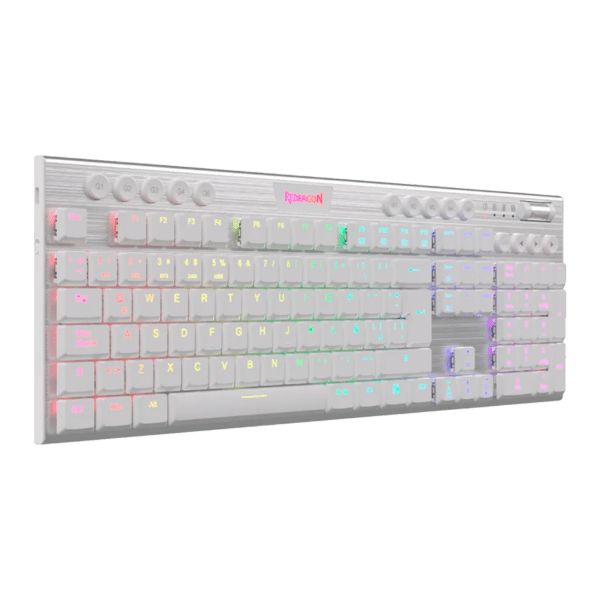 Teclado Redragon  Horus K619W Rgb Blanco Mecánico Usb Español Switch Rojo - Image 2