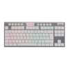 Teclado Redragon Horus K621W  Rgb Tkl Blanco Mecánico Inalámbrico Español  Switch Rojo