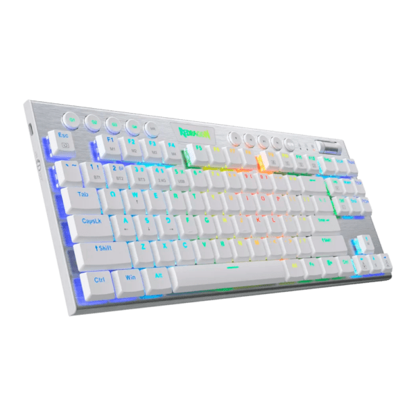 Teclado Redragon Horus K621W  Rgb Tkl Blanco Mecánico Inalámbrico Español  Switch Rojo - Image 2