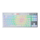 Teclado Redragon Horus K622W Tkl Rgb Blanco Mecánico Usb Español Switch Rojo