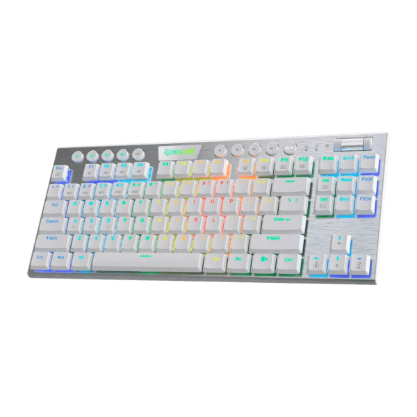 Teclado Redragon Horus K622W Tkl Rgb Blanco Mecánico Usb Español Switch Rojo - Image 3