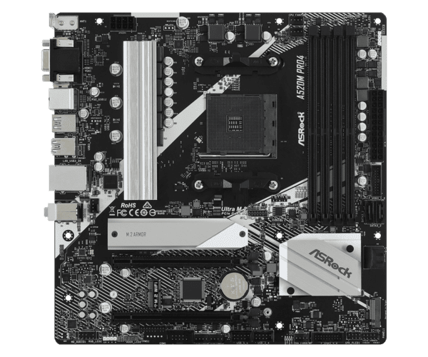 Tarjeta Madre Amd Asrock A520M Pro4 Am4 Ryzen Serie 3000, 4000, 5000 Ddr4 - Image 2