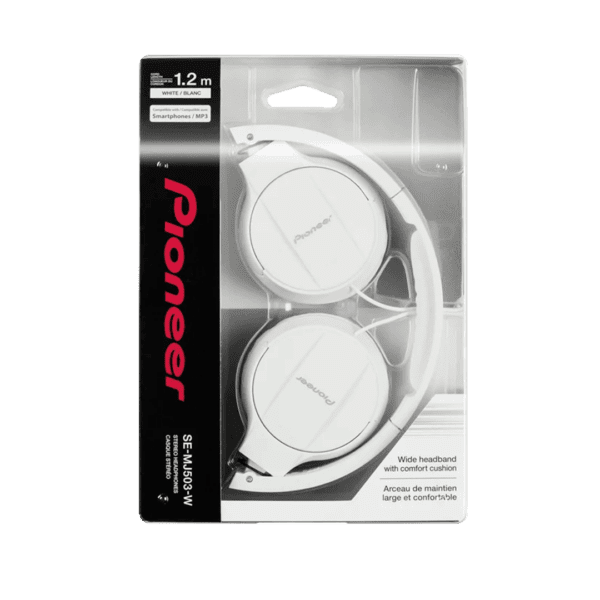 Audifono Pioneer Se-Mj503-W Plegable Color Blanco - Image 3
