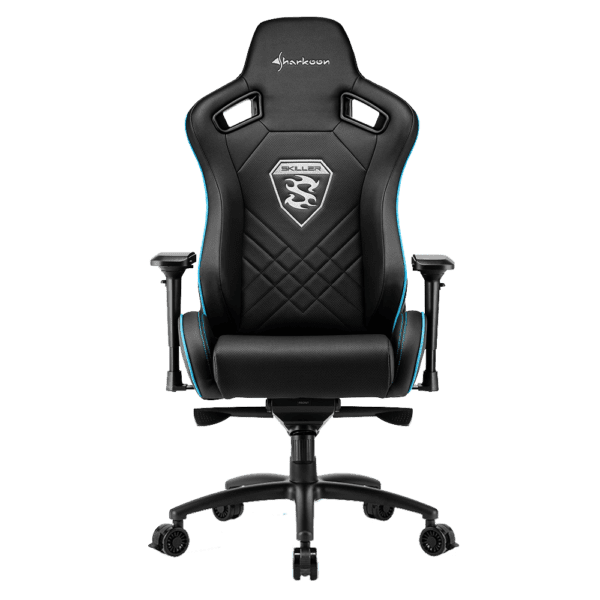 Silla Sharkoon Skiller Sgs4 De Acero Y Cuero Sintetico, Negro/Azul - Image 2