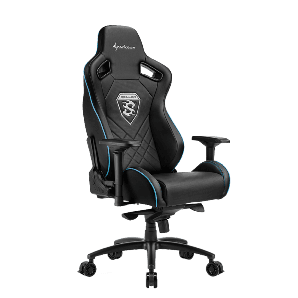 Silla Sharkoon Skiller Sgs4 De Acero Y Cuero Sintetico, Negro/Azul - Image 3