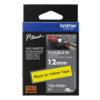 Cinta Brother Tzefx631 Cinta laminada flexible texto negro sobre fondo  amarillo 12 mm.