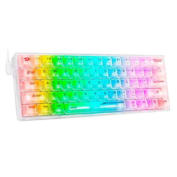 TECLADO REDRAGON K617CT-RGB Fizz  RGB Transparente - Image 2