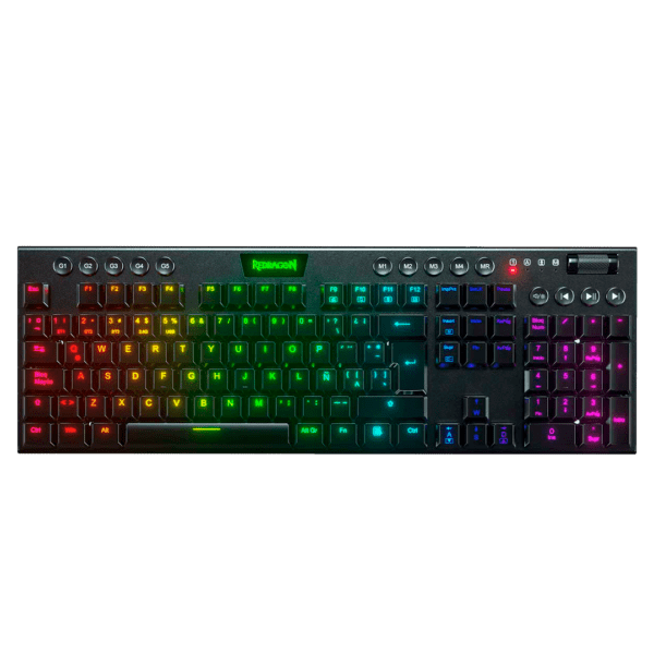 TECLADO REDRAGON K618 Horus FS Black RGB Red Switch Español