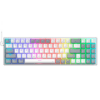 TECLADO REDRAGON K628WG-RGB Pollux RGB, Red Switch, Blanco y Gris 75%
