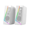 PARLANTE REDRAGON GS520W Anvil White estéreo 2.0 RGB. 3,5mm Aux