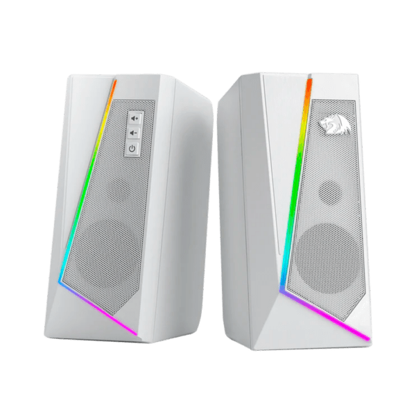 PARLANTE REDRAGON GS520W Anvil White estéreo 2.0 RGB. 3,5mm Aux - Image 2