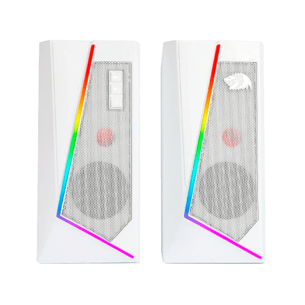 PARLANTE REDRAGON GS520W Anvil White estéreo 2.0 RGB. 3,5mm Aux - Image 3