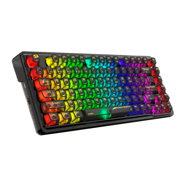 TECLADO REDRAGON K649CT ELF PRO RGB Black, Switch Custom, Wireless BT, Dongle,78% - Image 2