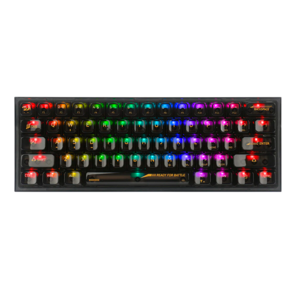 TECLADO REDRAGON K617CTB-RGB Fizz RGB Black, Bluetooth Dongle USB, 60%
